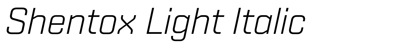 Shentox Light Italic